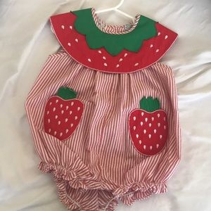 Strawberry romper/onesie